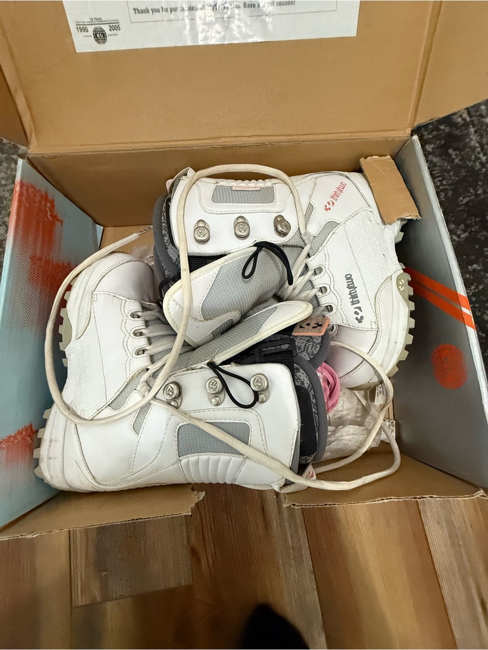 White Women's Snowboard Boots with Secure Lace System